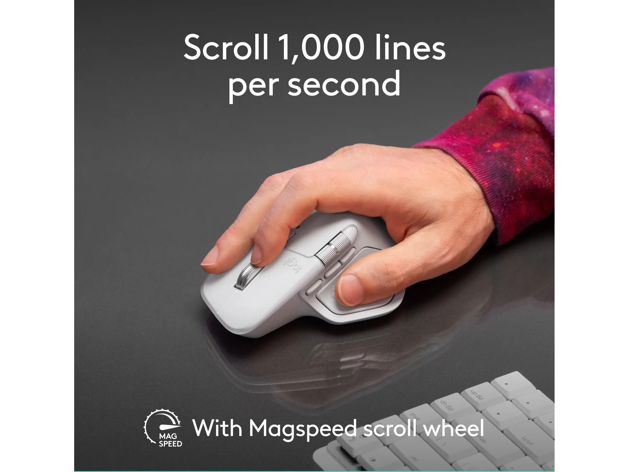 Logitech MX Master 4 for Mac Trådløs Mus (hvit sølv) Mus