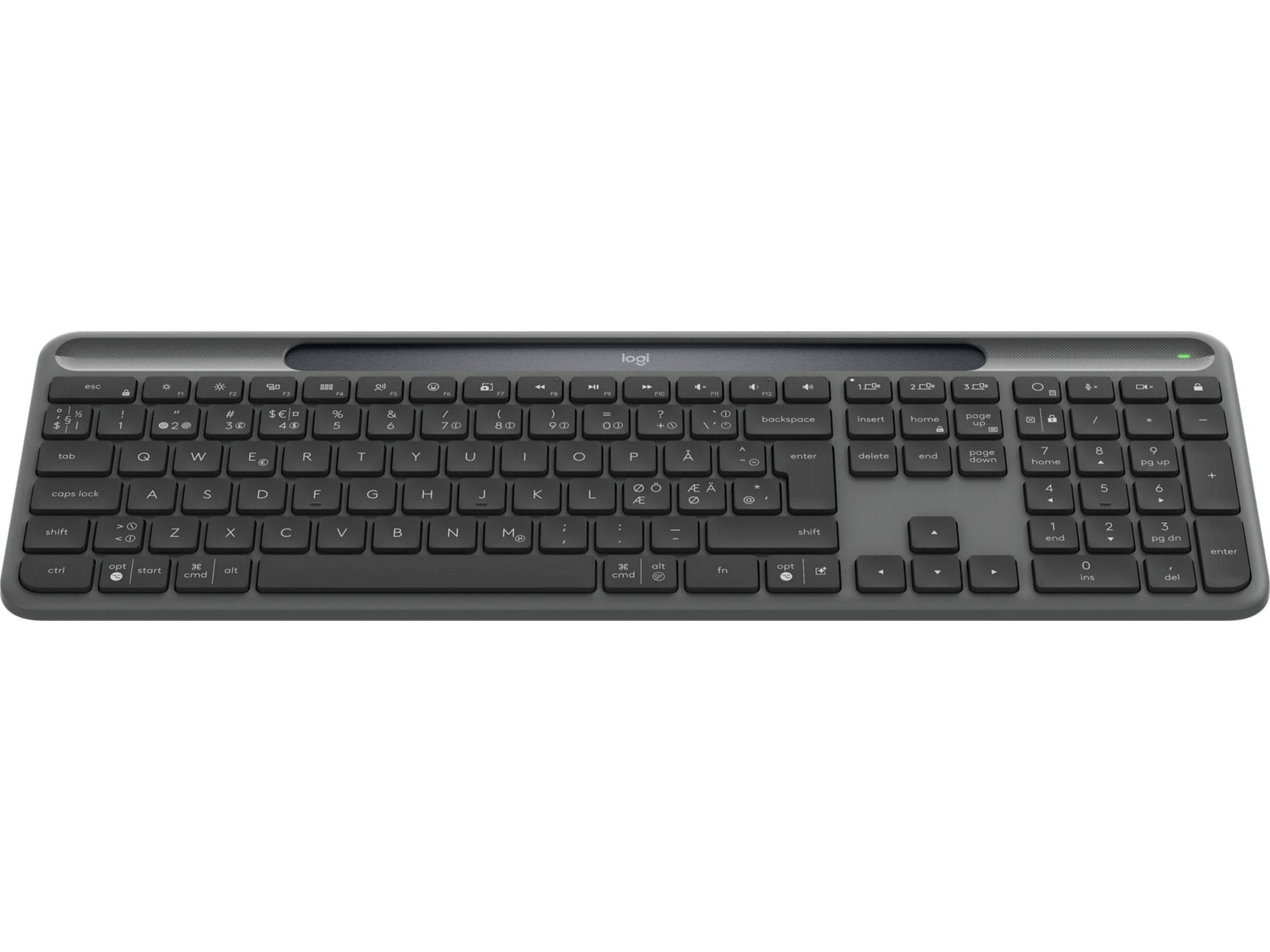 Logitech Signature Slim Solar+ Trådløst Tastatur K980 (grafittgrå) Tastatur