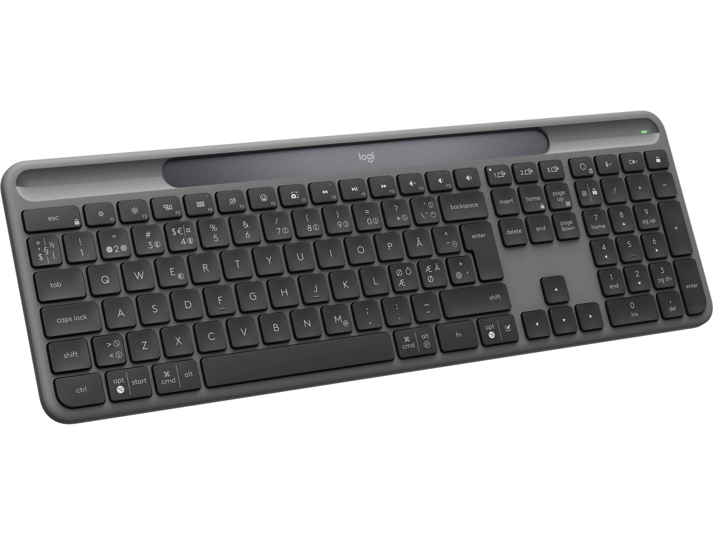 Logitech Signature Slim Solar+ Trådløst Tastatur K980 (grafittgrå) Tastatur