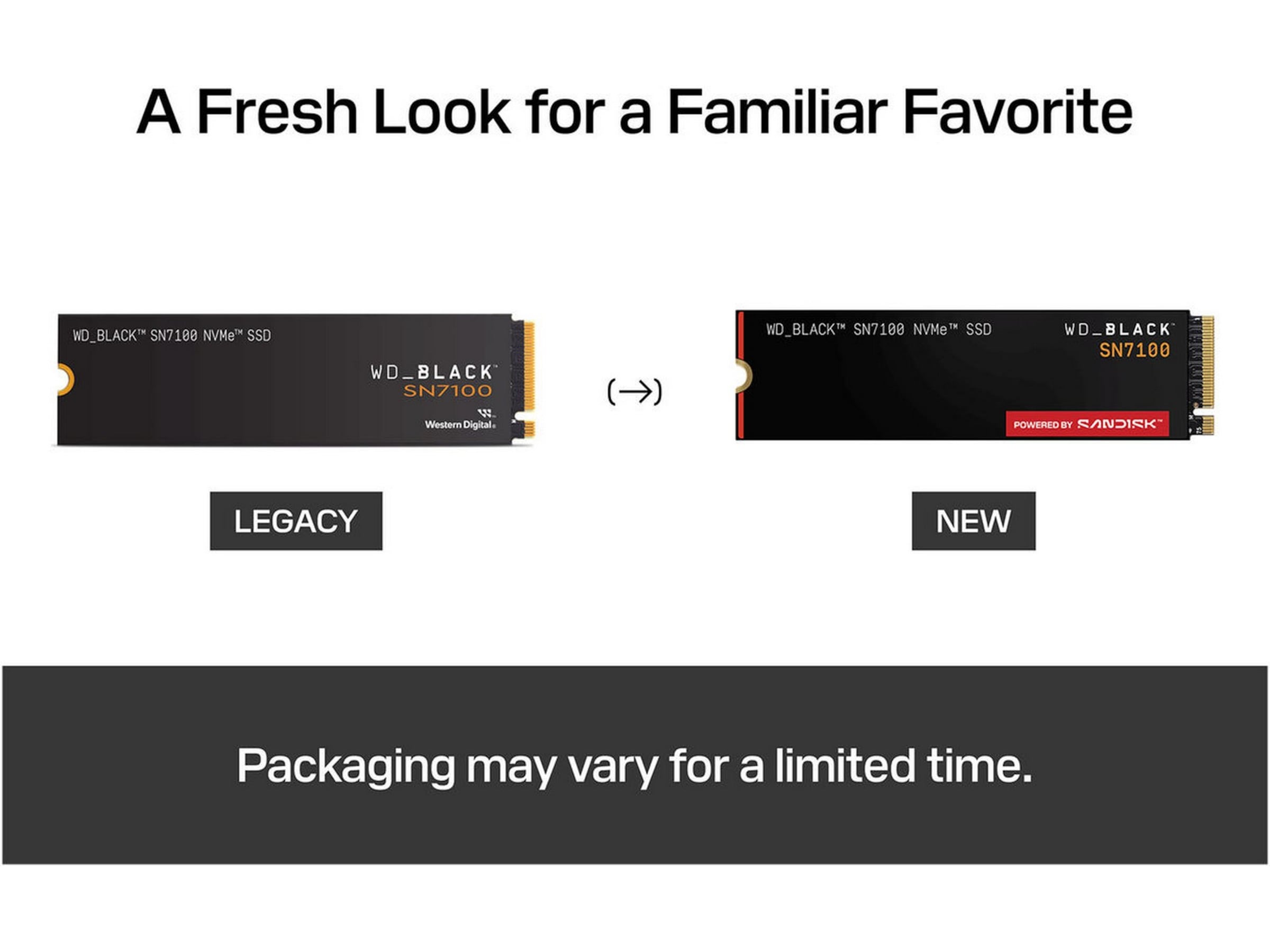 Sandisk WD Black SN7100 NVMe SSD 1TB SSD M.2