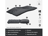 Logitech ERGO K860 Trådløs Tastatur Tastatur