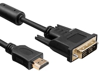 HDMI til DVI kabel 3m (sort) Monitorkabler