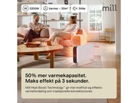 Mill Instant Max gulvovn 2200W LED (hvit) Frittstående varmeovner