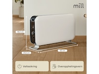 Mill Instant Max gulvovn 2200W LED (hvit) Frittstående varmeovner