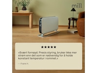 Mill WiFi gulvovn 1200W (hvit) Frittstående varmeovner