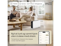 Mill Max WiFi gulvovn 1500W (hvit) Frittstående varmeovner