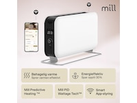 Mill Max WiFi gulvovn 1500W (hvit) Frittstående varmeovner