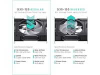 Phanteks D30 120mm DRGB Vifte 3pack (sort) Vifter