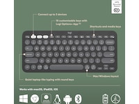 Pebble Keys 2 K380s (sort) Tastatur