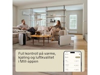 Mill Gentle Air WiFi oljeovn 1500W (hvit) Frittstående varmeovner