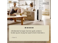 Mill Gentle Air WiFi oljeovn 1500W (hvit) Frittstående varmeovner