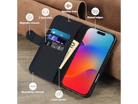 iiglo iPhone 16 Pro Lommebokdeksel (sort) Mobildeksel