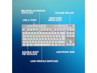 Logitech G915 X Lightspeed TKL Trådløst Gamingtastatur (hvit) Gamingtastatur