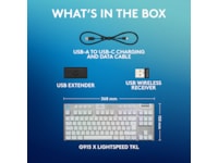 Logitech G915 X Lightspeed TKL Trådløst Gamingtastatur (hvit) Gamingtastatur