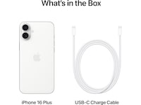 iPhone 16 Plus 128GB (hvit) Mobiltelefoner