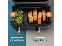 Philips dual basket airfryer 9L NA352/00 (grå/kobber) -B-Grade Demo hjem & fritid
