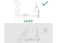 Leitz Ergo Skjermarm enkel, plassbesparende, 17”-32” flat /buet skjerm Skjermstativ og skjermfeste