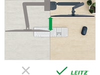 Leitz Ergo Skjermarm dobbel, plassbesparende, 17”-32” flat/buet skjerm Skjermstativ og skjermfeste
