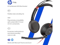 Poly Blackwire 5220 MS Teams USB-C Headset Kablede hodesett
