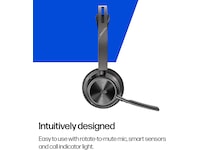 Poly Voyager Focus 2 MS USB-C Headset med ladestativ Trådløse hodesett