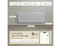 Mill Invisible Smart WiFi Gen 4 panelovn 1300W (hvit) Panelovner