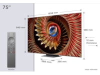 TCL 75" C8K 4K QD-Mini LED Google TV 70 - 79 tommer TV