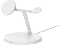 Belkin 3-in-1 Qi2 15W Ladestativ (hvit) Trådløs lader