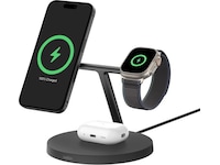 Belkin 3-i-1 Qi2 15W Ladestativ (sort) Trådløs lader