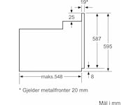 Siemens IQ100 Innbyggingsovn 60cm (sort) Stekeovn
