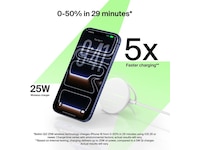 Belkin UltraCharge magnetisk ladeplate 25W Qi2 med stativ Trådløs lader