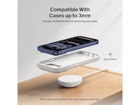 Belkin UltraCharge magnetisk ladeplate 25W Qi2 med stativ Trådløs lader