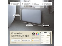 Mill Invisible Smart WiFi Gen 4 panelovn 700W 2-pakning (hvit) Panelovner