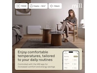Mill Invisible Smart WiFi Gen 4 panelovn 700W 2-pakning (hvit) Panelovner