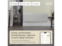 Mill Invisible Smart WiFi 4. gen. panelovn 2000 W 2-pakning Panelovner