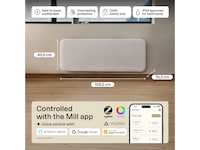 Mill Invisible Smart WiFi 4. gen. panelovn 2000 W 2-pakning Panelovner