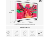 Samsung The Frame Pro 75" LS03FW + ramme Beige Wood 60 - 69 tommer TV