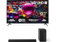LG 86'' UA75 AI 4k Smart TV (2025) + NS60 lydplanke Over 80 tommer TV