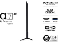 LG 86'' UA75 AI 4k Smart TV (2025) + NS60 lydplanke Over 80 tommer TV
