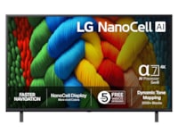 LG 43" NANO80 AI 4K NanoCell smart-TV (2025) + soundbar 60 - 69 tommer TV