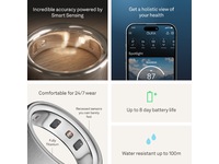 Oura Ring 4 Smart Ring str. 7 (børstet sølv) -B-Grade Demo tilbehør til mobiler & klokker