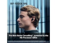 Sony WF-1000XM6 trådløse ørepropper med støydemping (Platinum Silver) Ørepropper