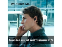 Sony WF-1000XM6 trådløse ørepropper med støydemping (Platinum Silver) Ørepropper