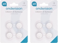 Andersson CR2025 knappcellebatterier 2x4-pk Batterier til generell bruk