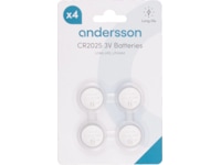 Andersson CR2025 knappcellebatterier 2x4-pk Batterier til generell bruk