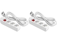 ON 3-vei strømforgrener 3m 2-pack Skjøtekabel & forgrener