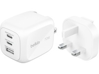 Belkin BoostCharge Pro GaN 70W vegglader + reiseadapter Mobilladere