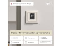 Mill Smart WiFi gulvtermostat 2-pack (polarhvit) Tilbehør til varme