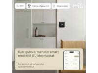 Mill Smart WiFi gulvtermostat 2-pack (sort) Tilbehør til varme