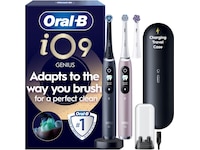 Oral-B iO9 elektrisk tannbørste duo-pakke (svart og rosa) Tilbehør til tannpleie