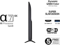 LG 55'' QNED7E AI 4k 55QNED7EA6B (2025) + soundbar 20 - 49 tommer TV